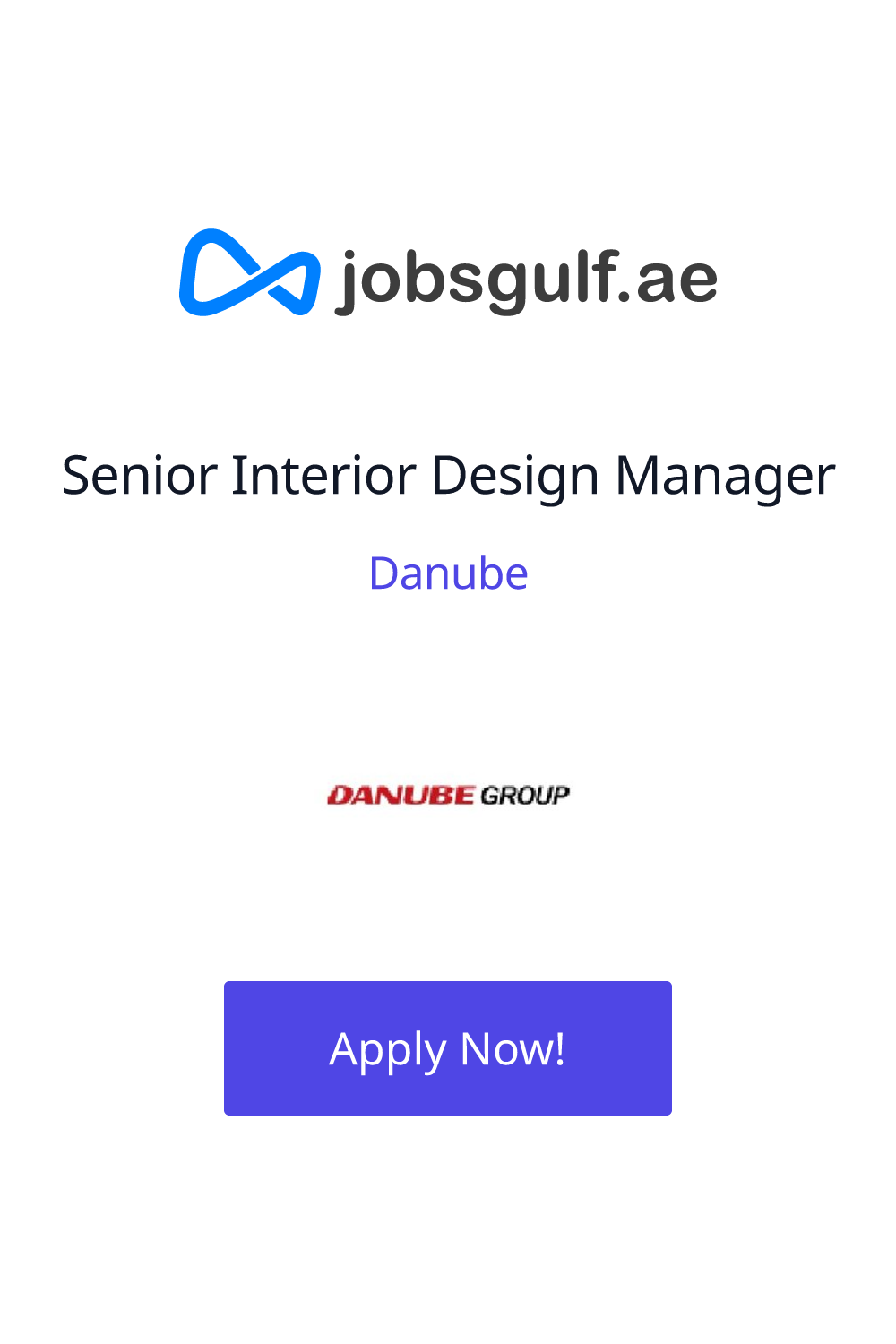 Interior Design Manager At Danube