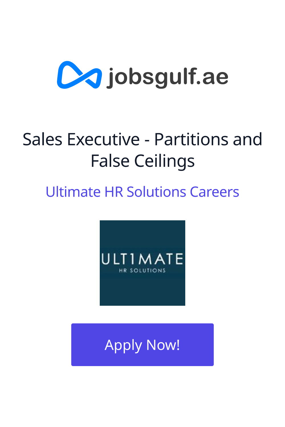 Sales Executive Partitions and False Ceilings at Ultimate HR