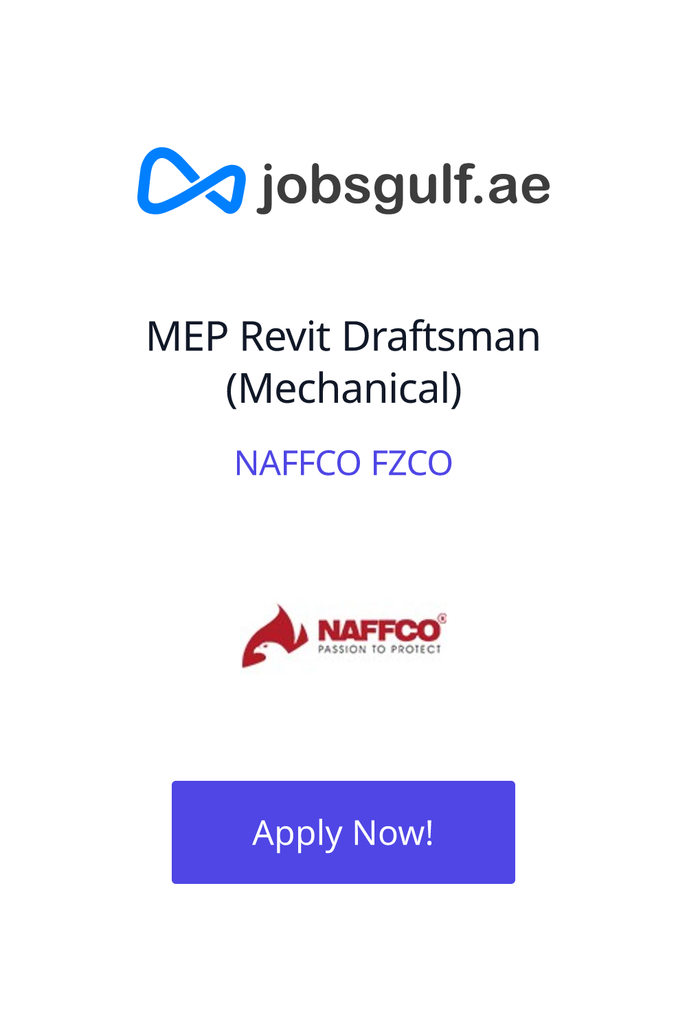 MEP Revit Draftsman (Mechanical) at NAFFCO FZCO in Dubai 2 8 years